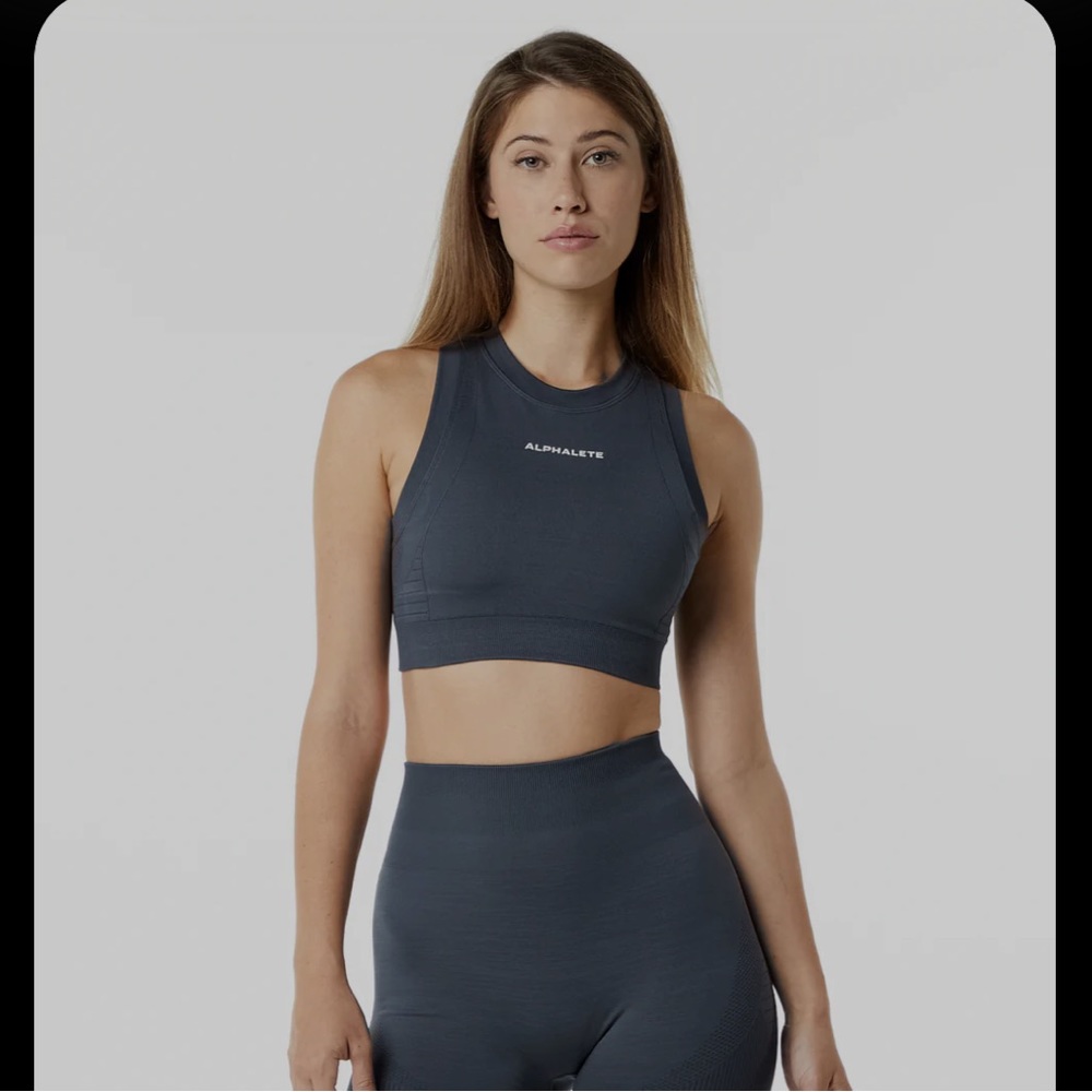 Alphabets ozone crop sports bra